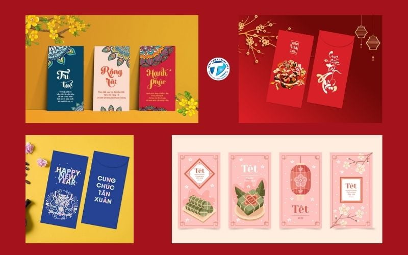 Mẫu bao lì xì hiện đại, sáng tạo